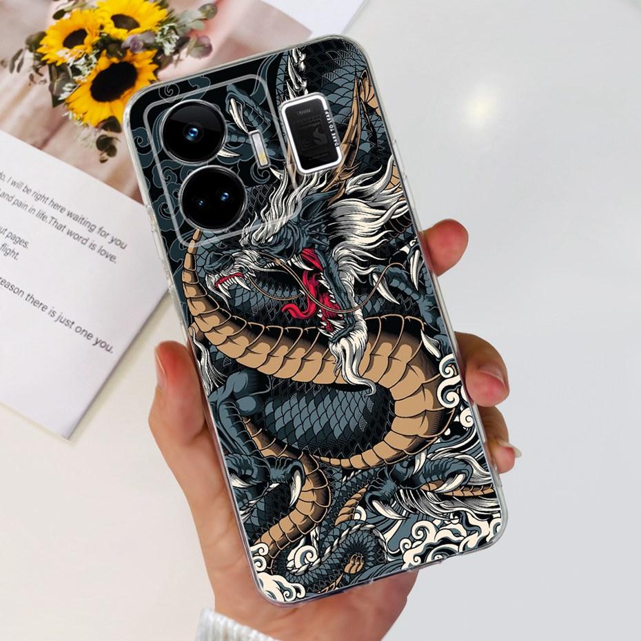 Для Realme GT3 RMX3709 Крутой Мультяшный Чехол-Дракон Для Realme GT 3 GT3 240W 5G Мягкие Силиконовые TPU Чехлы