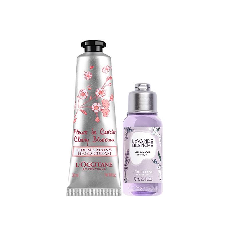L'OCCITANE Классический аромат Сакуры Крем для рук Очищающий Увлажняющий Стойкий аромат 30 мл Набор для ухода за телом Вишневый Цвет Длинный набор