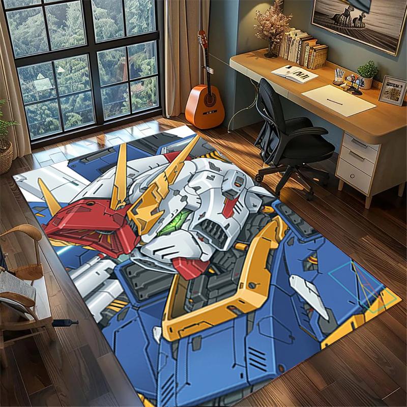 Коврик для комнаты геймера Gundam, большой, нескользящий, моющийся, для пола, декор спальни