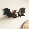 Bat-shaped Wooden Floating Shelves Black Jewelry Display Rack  Decoration Crafts