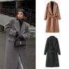 New Women's Autumn and Winter Coats with Frenum Elegant Warm Woolen Coat