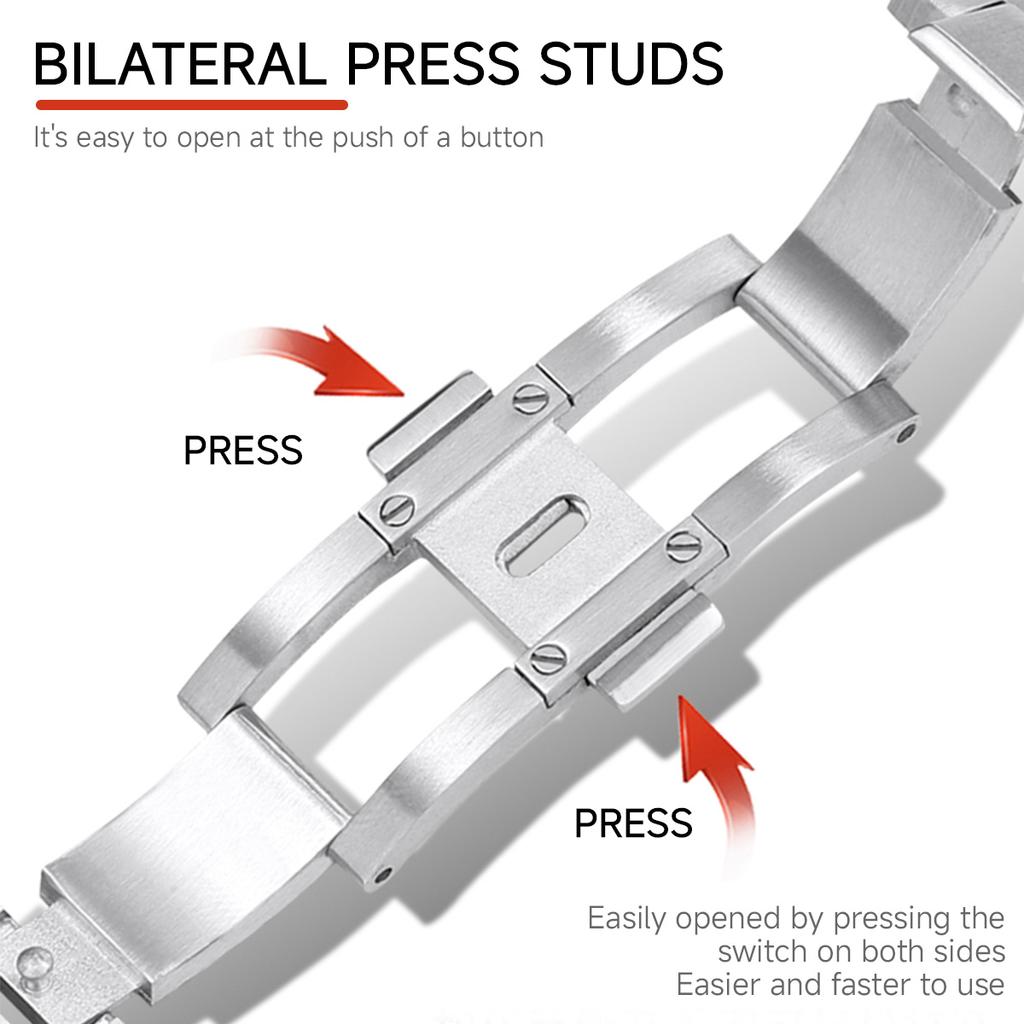 Роскошный металлический ремешок для Samsung Galaxy Watch 8 Classic 8 44 мм из нержавеющей стали, ремешок без зазоров для Watch 8 40 мм, мужской браслет, ремешок для часов