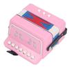 7-Key Button Accordion for Kids, Educational Instrument for Practice and Stage Performance, Beginner Accordion (Rose)
