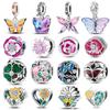 Fashion Spring Series Charms Beads 100% Copper Flower Birds Butterfly Pendent Fit Original Qikaola Bracelet Jewelry
