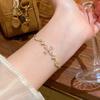 Women's Stainless Steel Micro Inlaid Zircon Bracelet Exquisite Sparkling Adjustable Drawstring Bracelet Jewelry