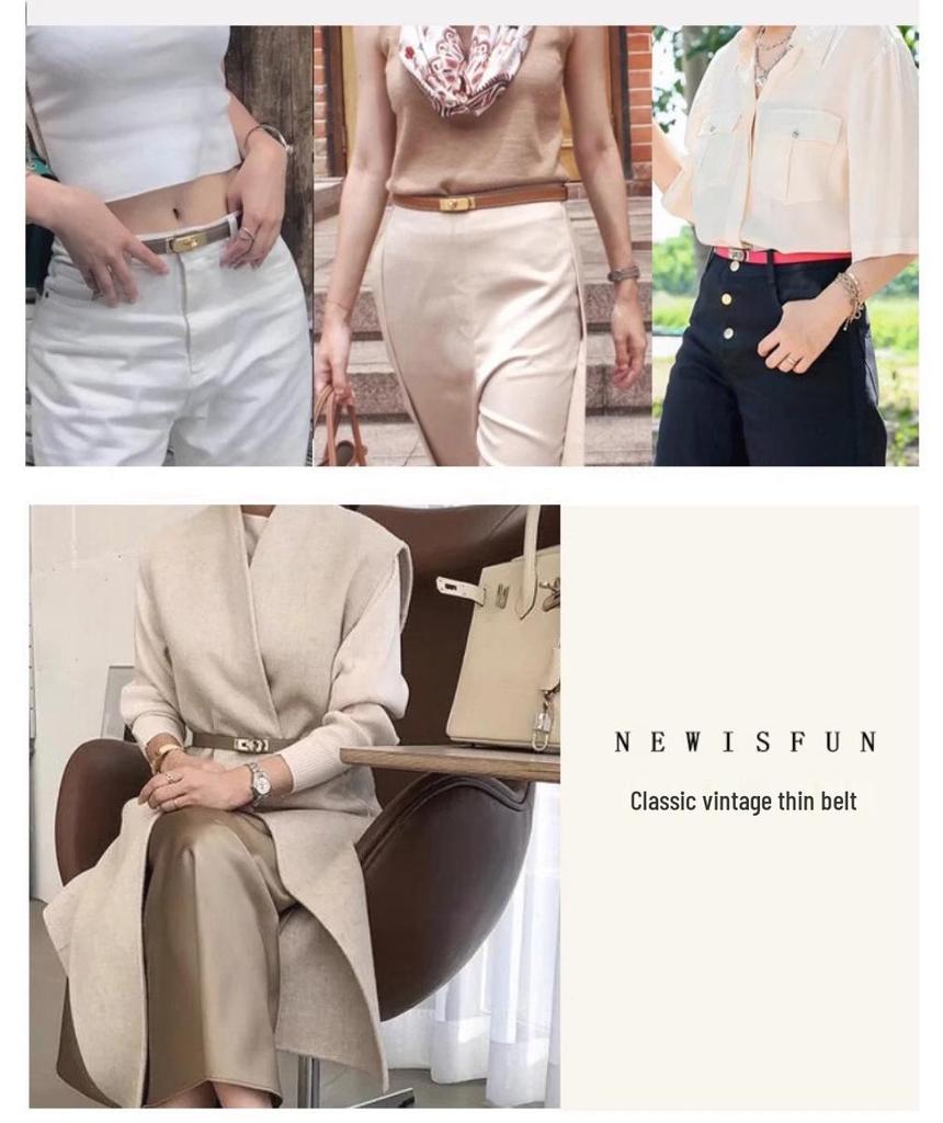 Women's Genuine Leather Kelly Belt - Versatile, Waist-Cinching, for Dresses & Coats