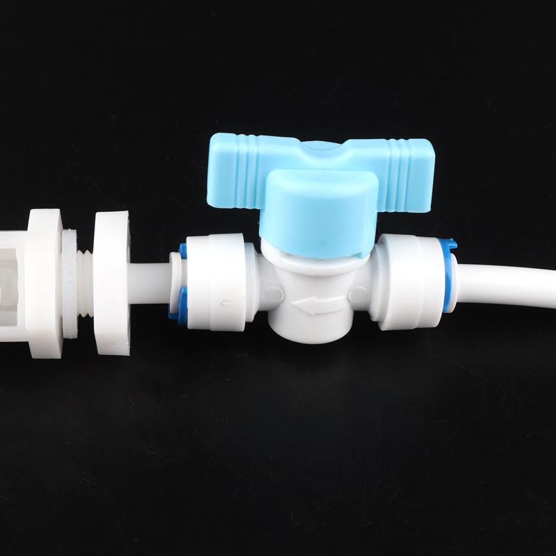 1/4'' OD Tube Adjustable Mini Float Ball Valve Automatic Shut off Aquarium RO Water Filter Water Purifier Water Control Switch