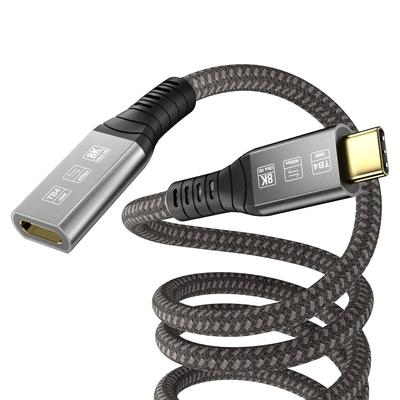 Расширение Angusplay Thunderbolt 4 до 8K 60 Гц Видео PD 40 Гбит/с Данные Совместимо с iPhone MacBook Air iPad и Черный кабель, Выход USB-C, 100 Вт,
