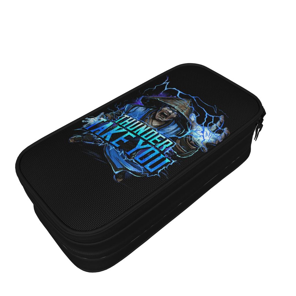 Thunder God Mortal Kombat 11 MK Raiden Fatality Pencil Case Pencil Bags for Student Students School Cosmetic Pencilcases