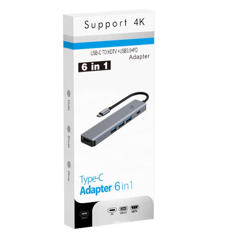 USB-C Хаб 3.0 с отключением экрана одной кнопкой, 4K HD трансляцией, конвертером USB 3.2 10G