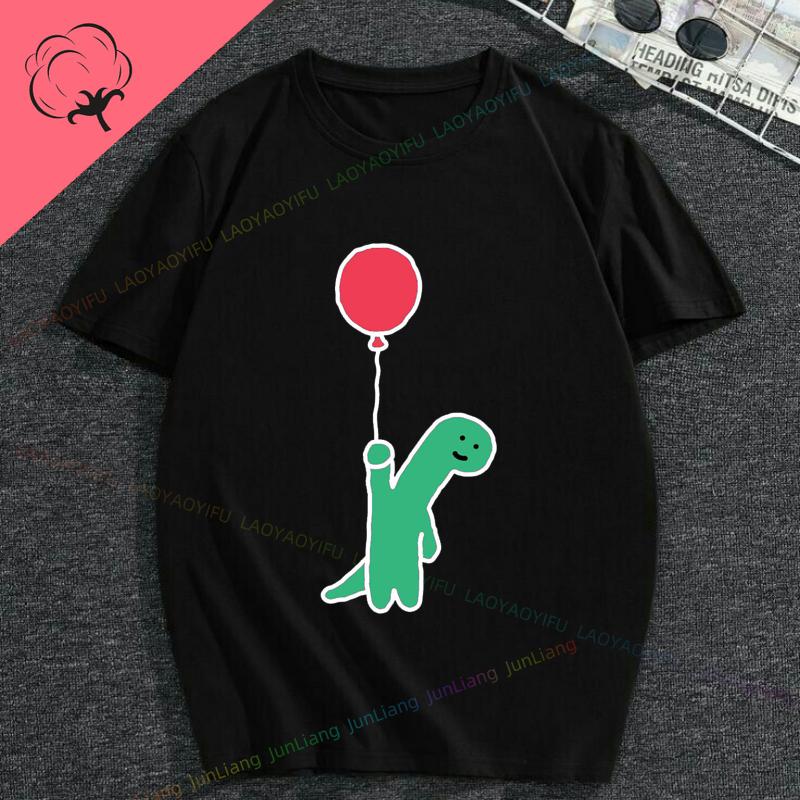 Fun Pizza Joguman Dinosaur T Shirt Unisex Clothes Short Sleeve Fashion Woman 100 Cotton Streetwear Womens Tshirts Men Tshirt