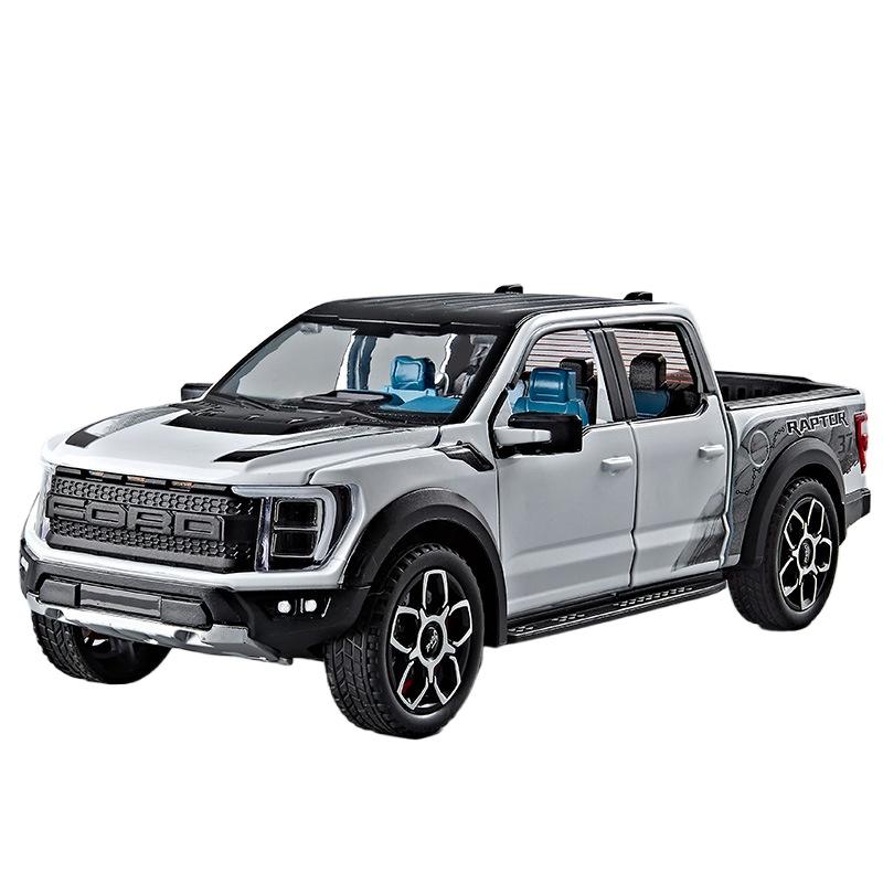 1/20 Ford F150 Raptor Пикап Металлическая модель автомобиля Игрушка Литье под давлением Металлическое литье Звук и свет Автомобильные игрушки для детей Транспортное средство