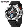 SANDA Luxury Men's  Watch Military Sports Waterproof Night Light Stopwatch LED Electronic Digital Men's Watch