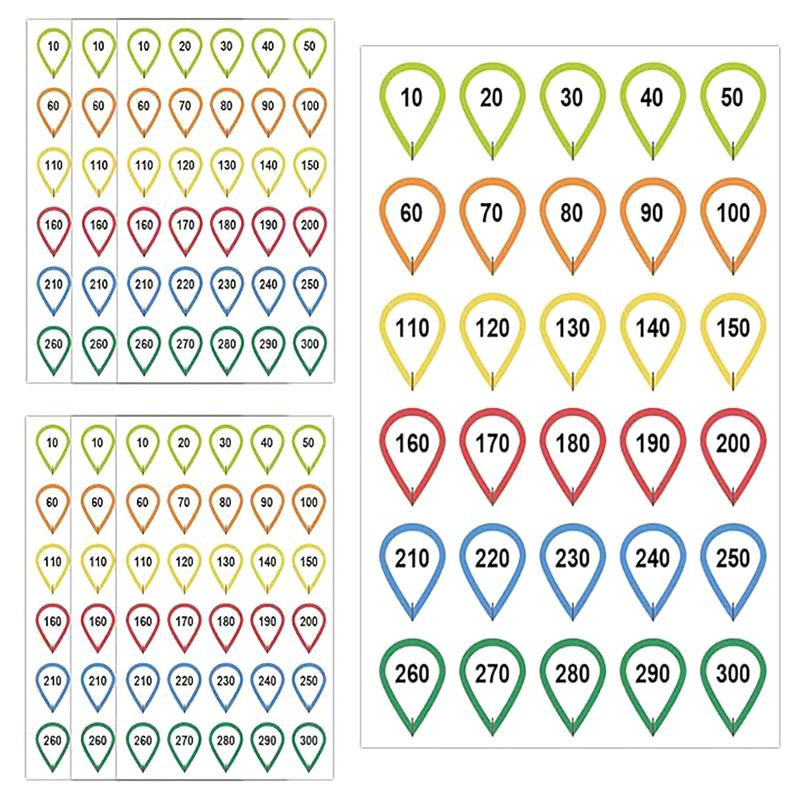 10 Листов Наклейки на Барабанчики Прицела Бирки на Барабанчики Прицела Для Стрельбы по Мишеням на Ближней и Средней Дистанции Охоты