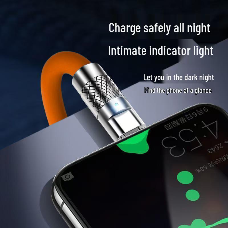 Кабель Type-C для быстрой зарядки 120 Вт для Huawei, Xiaomi, Oppo - Утолщенный дизайн, ток 6 А