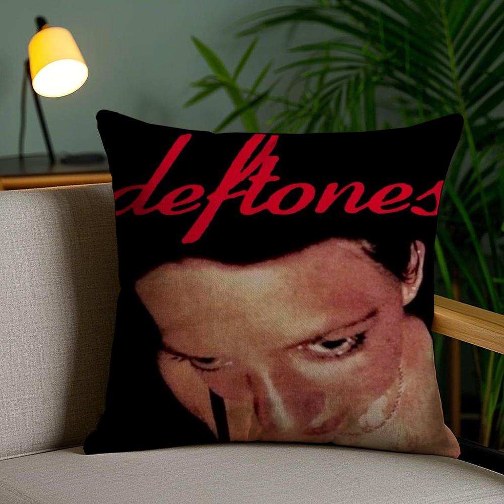 Подушка с принтом группы D-Deftones, мягкая, короткий плюш, двусторонняя печать, декор для дома, машинная стирка, наволочка, подарок