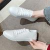 Canvas Shoes Women's Summer New Large Size White Shoes Student Lace-up Flat Casual Board Shoes