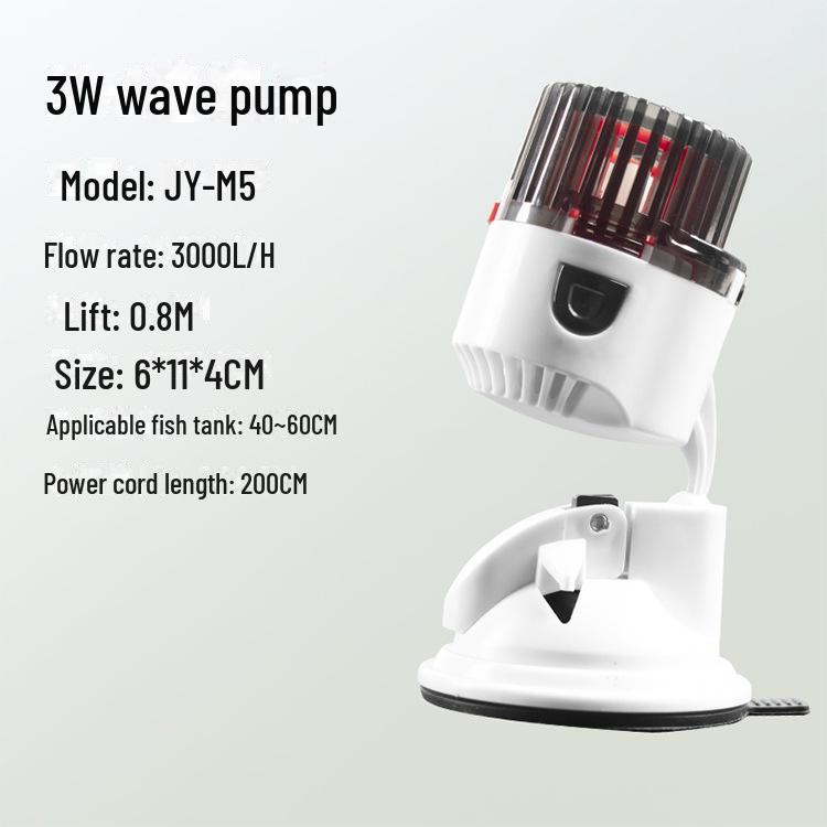 Бесшумный волновой насос Jingye для аквариума с магнитным всасыванием - устройство для циркуляции воды и отходов в аквариуме