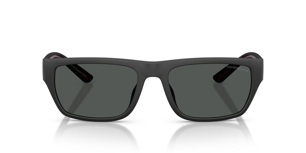 Солнцезащитные очки EMPORIO ARMANI для Мужчин с Матовым Покрытием и Темными Линзами 0EA4267U. Рама черная. Линза Серая. ширина 57 мм.