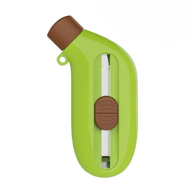 1PC Banana Peeler, Multifunctional Portable Mini 3-in-1 Peeler Box with Retractable Stainless Steel Peeler