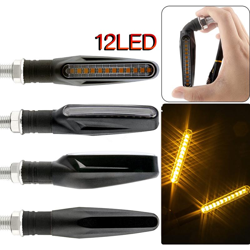 2Pcs/4Pcs Motorcycle Turn Signal Lights Universal Motorcycle Indicators LED Motorbike Turning Indicators Daytime Running Lights