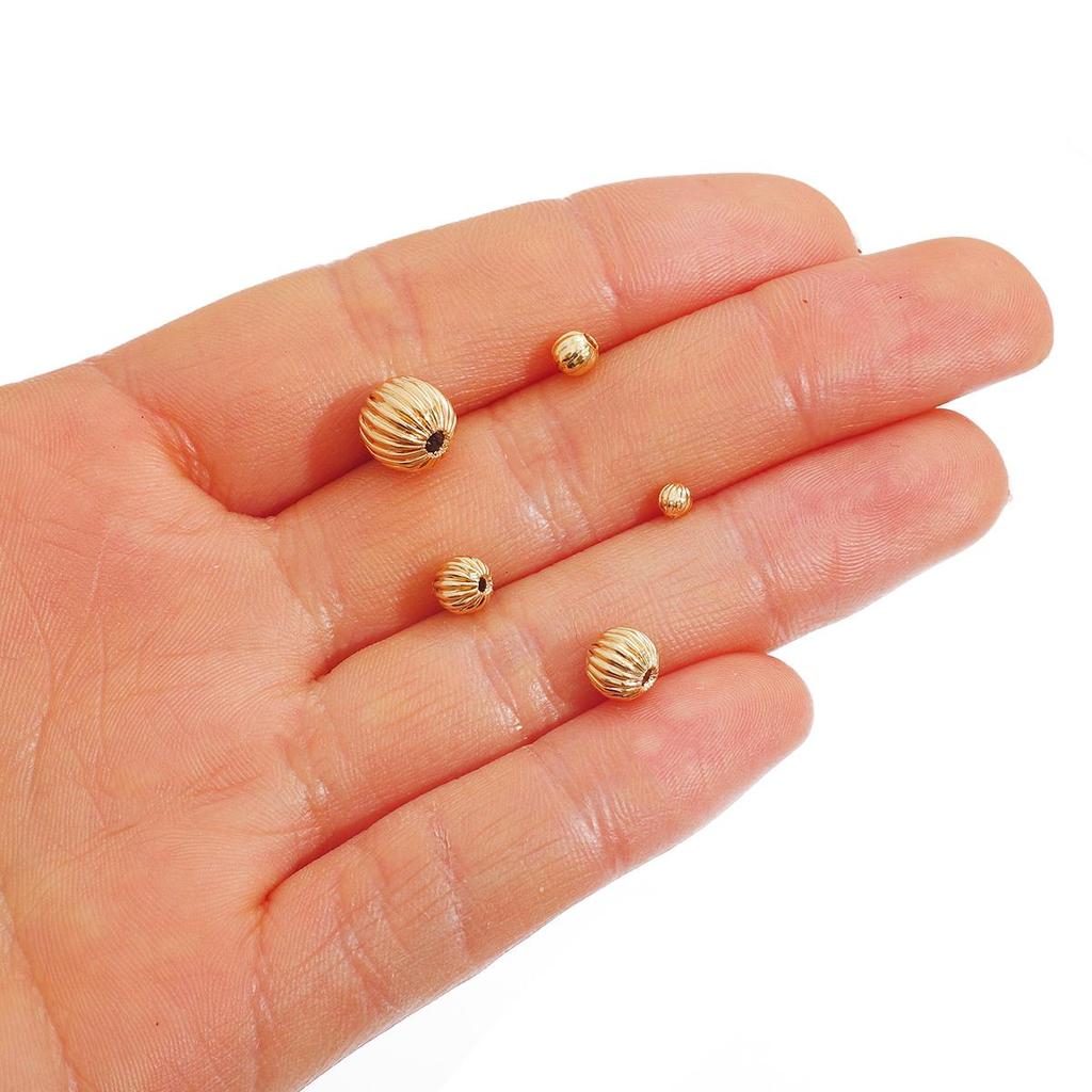 10/50 шт. медные арбузные бусины, круглые распорки для семян, свободные бусины для изготовления ювелирных изделий, браслет, ожерелье «сделай сам»