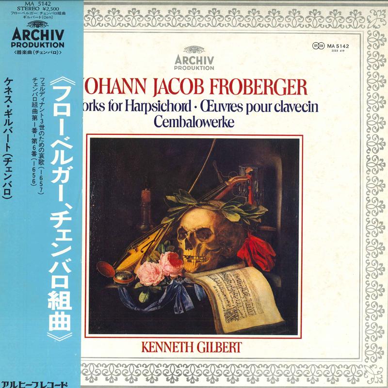 Виниловая пластинка KENNETH GILBERT - Froberger Works For Harpsichord Oev MA5142 ARCHIV Япония Obi Классика Б/у