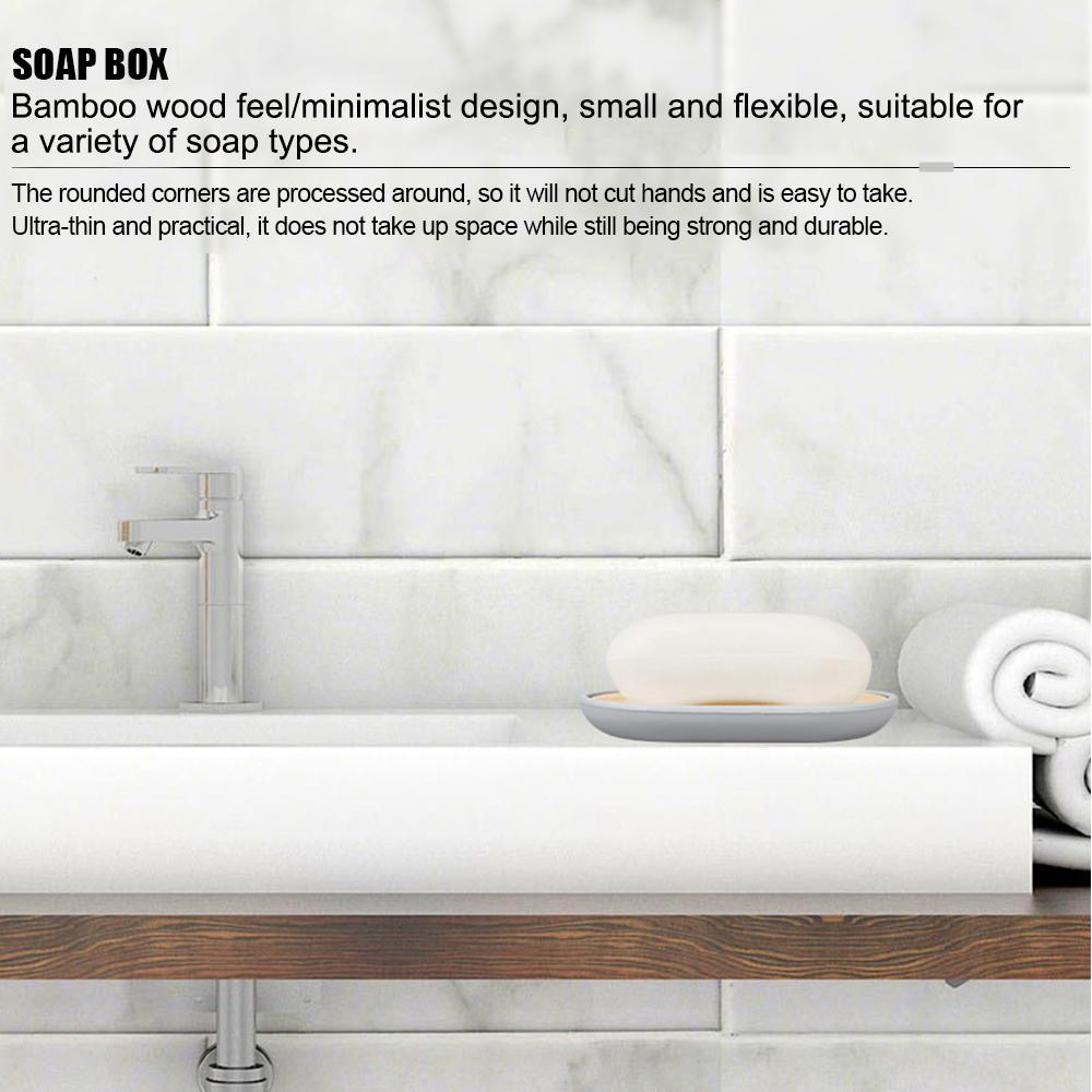 Набор для хранения в ванной комнате Ершик для унитаза Дозатор для мыла Коробка Бутылочка для лосьона 6 шт./набор Стакан для зубных щеток Держатель Домашнее хранение Мусорное ведро Бамбук Пластик