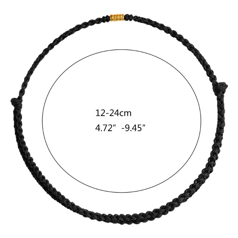 Браслет ручной работы из красной веревки на удачу с золотыми бусинами, регулируемой длины, браслеты-цепочки на руку для женщин, браслеты-обертывания на запястье