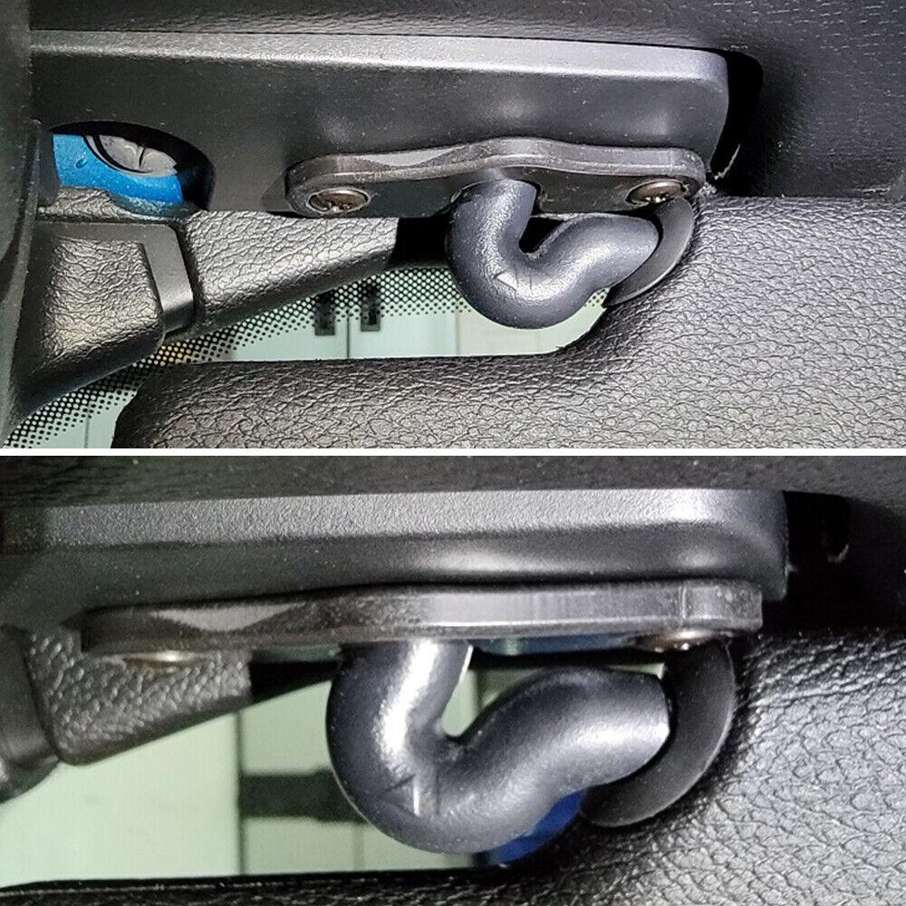 2Pcs For 18-22 Jeep Wrangler JK JL Gladiator JT Sun Visor Clip with Screws Black