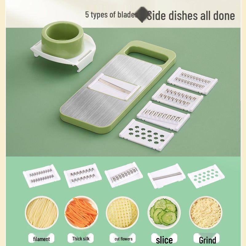 Многофункциональная кухонная овощерезка, овощечистка, измельчитель и терка для овощей и картофеля.