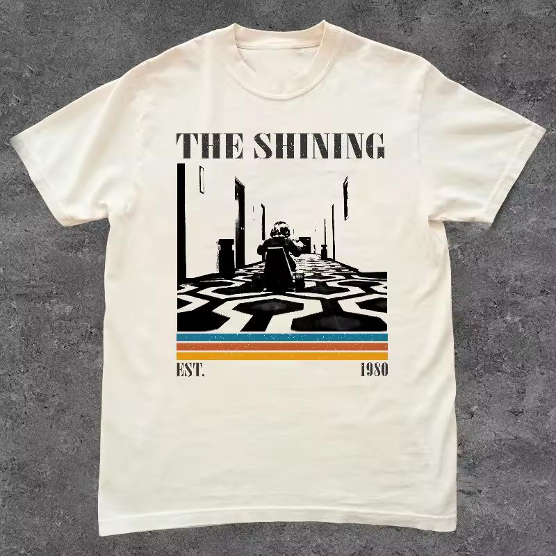 Shining T shirt, Retro Movie T shirt for Men, Summer New Casual and Fashionable Unisex