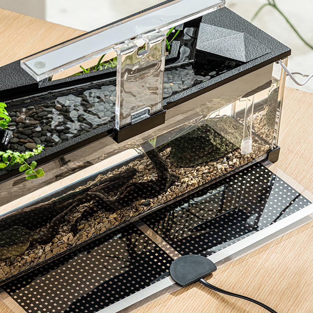 38x14.5x18 см Аквариум для маленьких рыбок Акриловый аквариум с легким водяным насосом Прозрачная крышка Экологическая система цикла Высокая прозрачность