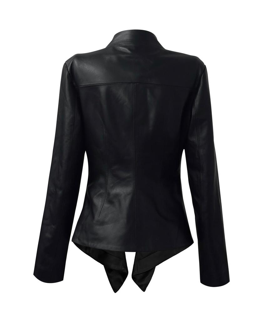 Urbanunique Label Shadow Drape Lambskin Jacket