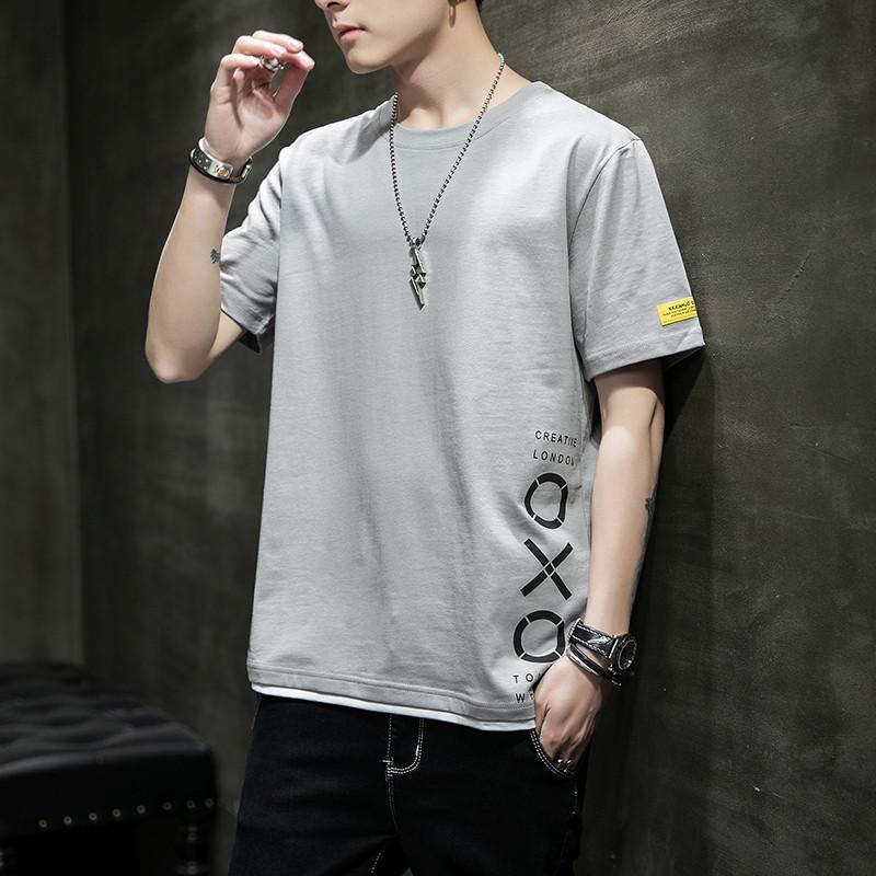 Men's Korean Style Loose Cotton Summer T-Shirt - Short Sleeve, Student Inner Wear