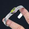 Sisters Day Deal Sterling Silver Trillion Atlantisite Gemstone Bangle Bracelet