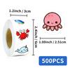 500 Sheets/Roll Underwater Creatures Graffiti Stickers Children Reward Cartoon Stickers