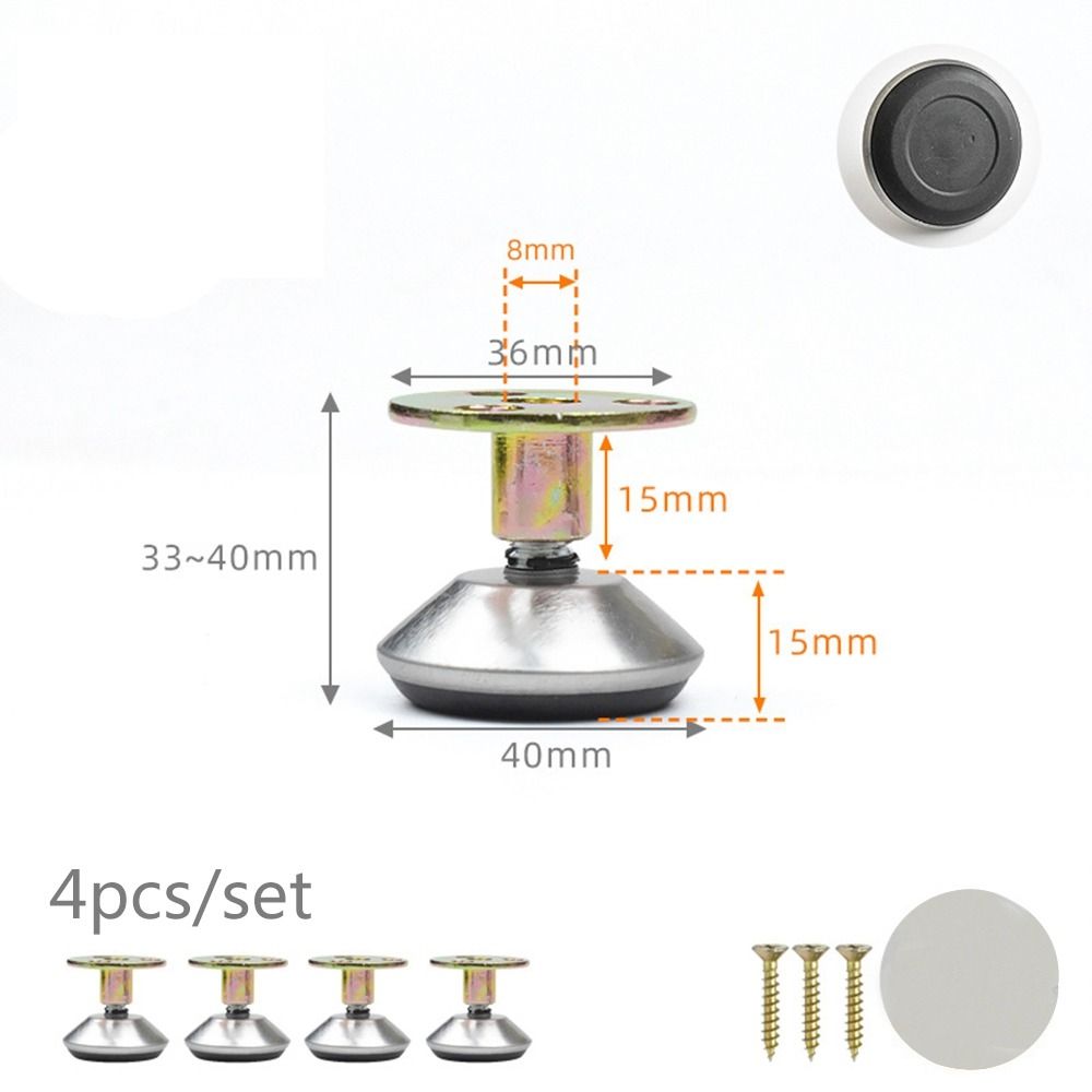 4pcs Screw-in Base Furniture Support Leg Floor Protector Adjustable Feet Leveling Feet Table Chair