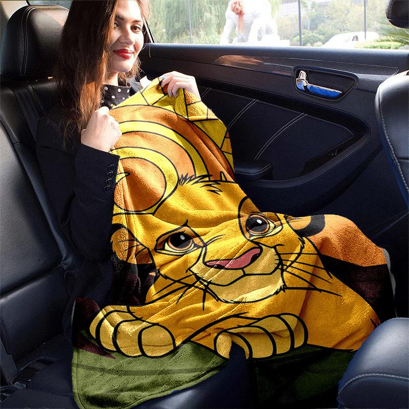 1pc The Lion King Printing Blanket - Soft, All-Season Throw for Office Blanket, Car, Travel