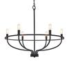 Elegant 6-Light Candle Chandelier In Gold - Ideal for Dining Room Living Room Bedroom and Kitchen