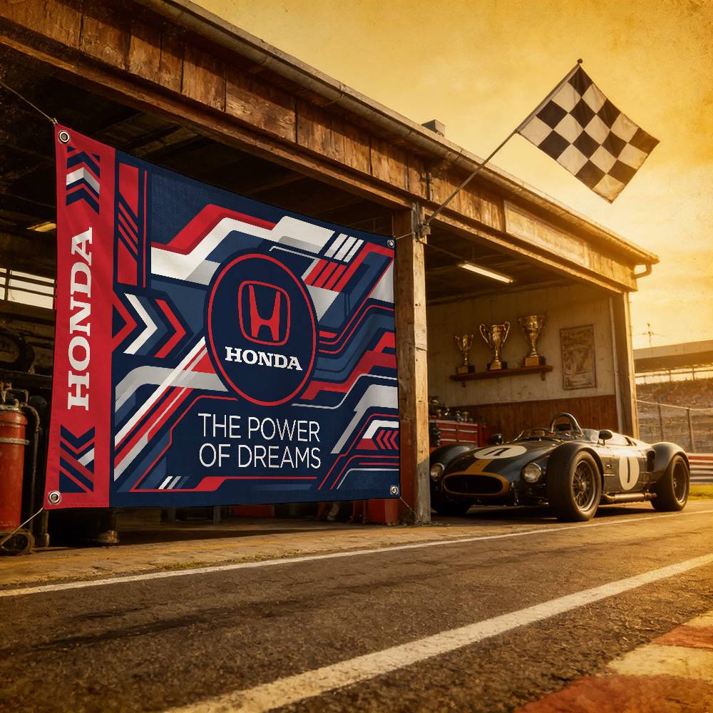 BWG5 ДЛЯ HONDA RACING Декоративный Флаг Высококачественный Полиэстер Устойчивый к Выцветанию Машинная Стирка Внутренний Наружный Подвесной Баннер