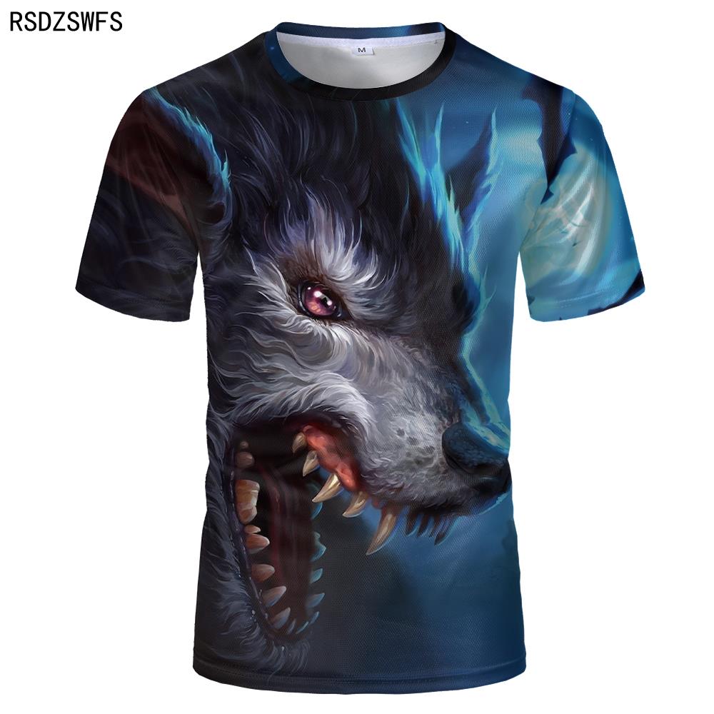 2023 Fun Newest Harajuku Wolf 3D Print Cool T-shirt Men/Women Short Sleeve Summer Tops Beauty T Shirt Fashion Animal Tees