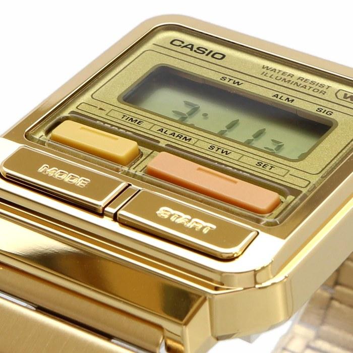 Casio Цифровые часы Винтажная серия A120WEG-9A Унисекс Металлический ремешок Золотой (Импортный) Золотой A120WEG-9A