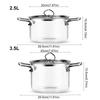 Modern High Borosilicate Glass Cooking Pot Transparent Milk Pot Glassware Soup Pot  Porridge