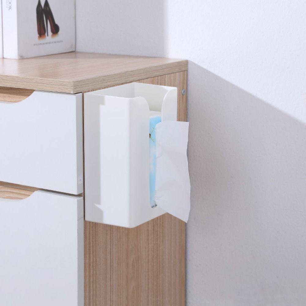 Самоклеящаяся настенная коробка для салфеток Компактная коробка для хранения салфеток для гостиной