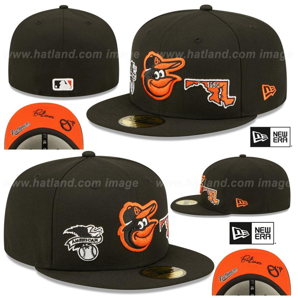 Бейсболка Baltimore Orioles с вышивкой сбоку, Размер, Закрытая кепка, Бейсболка, Солнцезащитная кепка, Вышитая кепка
