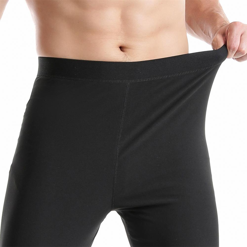 Men Sauna Sweat Pants, High‑Stretch Tummy Control Compression Leggings Workout Running Fitness Shaper Trousers