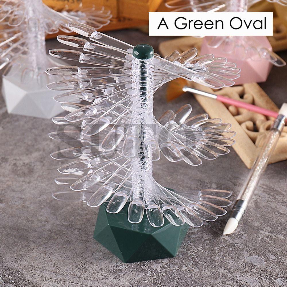 Spiral Shelf Oval Square Manicure Shelf Nails Showing Shelf Nail Art False Tips Display Stand
