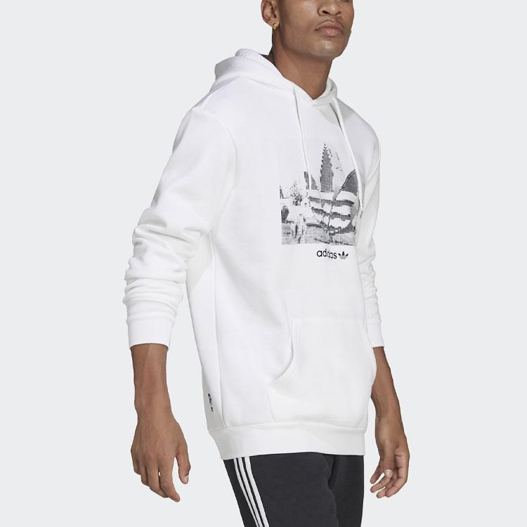 adidas Оригинальная спортивная толстовка с логотипом трилистника и длинным рукавом, мужская толстовка белого цвета HC7164