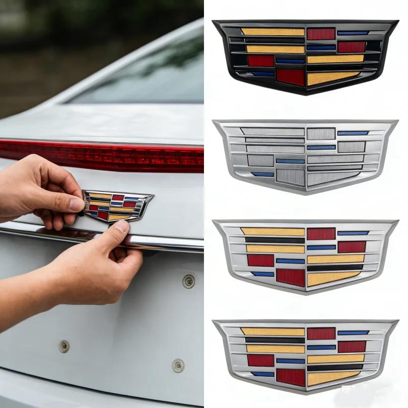 AABHT1 2 шт. 19,3x7,5 см 11,9x4,6 см 3D Наклейки-логотипы эмблем для Cadillac XT6 Передняя задняя центральная эмблема багажника Внешние аксессуары
